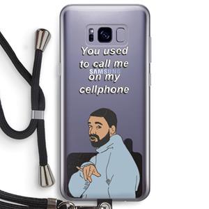 CaseCompany Hotline bling: Samsung Galaxy S8 Plus Transparant Hoesje met koord