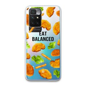 CaseCompany Eat Balanced: Xiaomi Redmi 10 Transparant Hoesje