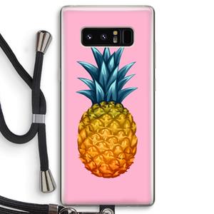 CaseCompany Grote ananas: Samsung Galaxy Note 8 Transparant Hoesje met koord