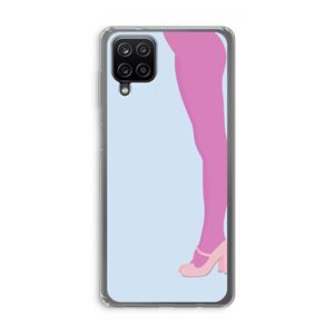CaseCompany Pink panty: Samsung Galaxy A12 Transparant Hoesje