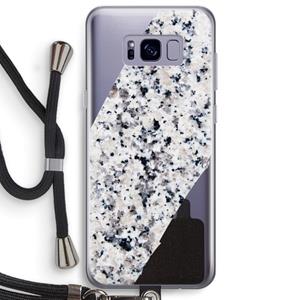 CaseCompany Gespikkelde marmer: Samsung Galaxy S8 Plus Transparant Hoesje met koord