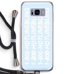 CaseCompany Hotline bling blue: Samsung Galaxy S8 Plus Transparant Hoesje met koord