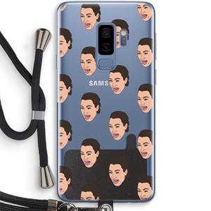 CaseCompany Ugly Cry Call: Samsung Galaxy S9 Plus Transparant Hoesje met koord
