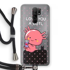CaseCompany Love You A Lotl: Xiaomi Redmi 9 Transparant Hoesje met koord