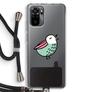 CaseCompany Birdy: Xiaomi Redmi Note 10 Pro Transparant Hoesje met koord