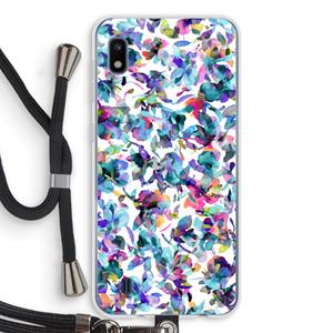 CaseCompany Hibiscus Flowers: Samsung Galaxy A10 Transparant Hoesje met koord