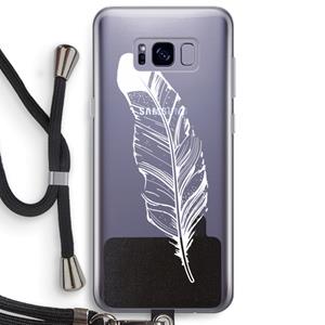 CaseCompany Pluim: Samsung Galaxy S8 Plus Transparant Hoesje met koord