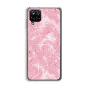 CaseCompany Abstract Painting Pink: Samsung Galaxy A12 Transparant Hoesje