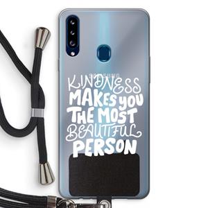 CaseCompany The prettiest: Samsung Galaxy A20s Transparant Hoesje met koord