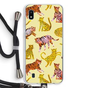CaseCompany Cute Tigers and Leopards: Samsung Galaxy A10 Transparant Hoesje met koord