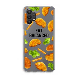CaseCompany Eat Balanced: Samsung Galaxy A32 5G Transparant Hoesje