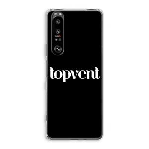 CaseCompany Topvent Zwart: Sony Xperia 1 III Transparant Hoesje