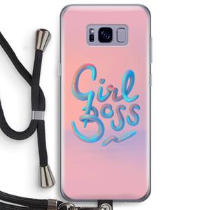 CaseCompany Girl boss: Samsung Galaxy S8 Plus Transparant Hoesje met koord