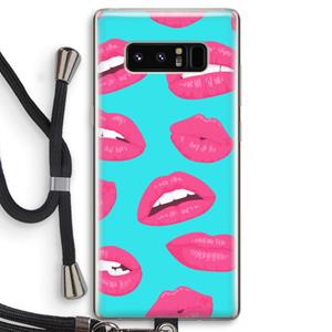 CaseCompany Bite my lip: Samsung Galaxy Note 8 Transparant Hoesje met koord