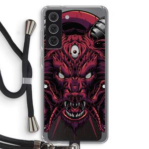 CaseCompany Hell Hound and Serpents: Samsung Galaxy S21 FE Transparant Hoesje met koord