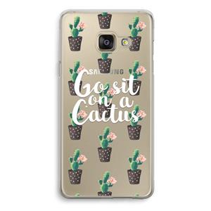 CaseCompany Cactus quote: Samsung Galaxy A3 (2016) Transparant Hoesje