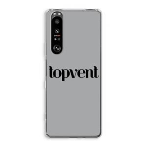 CaseCompany Topvent Grijs Zwart: Sony Xperia 1 III Transparant Hoesje