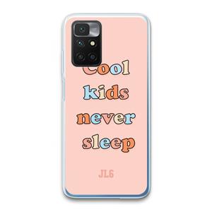 CaseCompany Cool Kids Never Sleep: Xiaomi Redmi 10 Transparant Hoesje