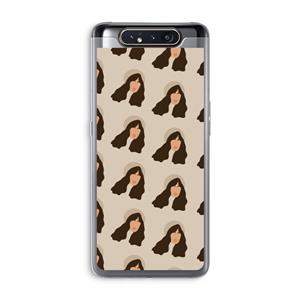 CaseCompany Bonjour mon amour: Samsung Galaxy A80 Transparant Hoesje