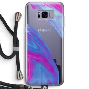 CaseCompany Zweverige regenboog: Samsung Galaxy S8 Plus Transparant Hoesje met koord