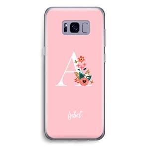 CaseCompany Pink Bouquet: Samsung Galaxy S8 Transparant Hoesje