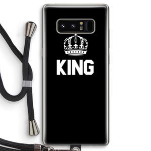 CaseCompany King zwart: Samsung Galaxy Note 8 Transparant Hoesje met koord