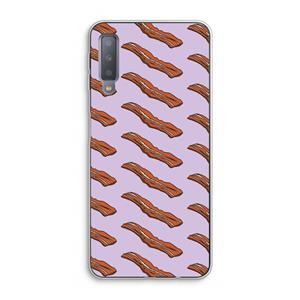 CaseCompany Bacon to my eggs #2: Samsung Galaxy A7 (2018) Transparant Hoesje