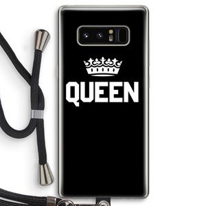 CaseCompany Queen zwart: Samsung Galaxy Note 8 Transparant Hoesje met koord