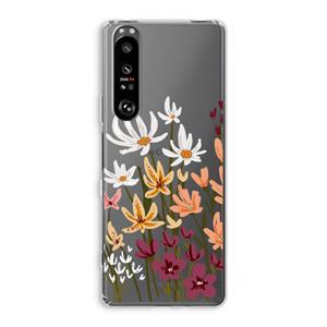CaseCompany Painted wildflowers: Sony Xperia 1 III Transparant Hoesje