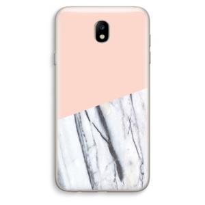 CaseCompany A touch of peach: Samsung Galaxy J7 (2017) Transparant Hoesje