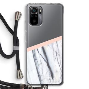 CaseCompany A touch of peach: Xiaomi Redmi Note 10 Pro Transparant Hoesje met koord