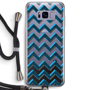 CaseCompany Onderbroken lijn: Samsung Galaxy S8 Plus Transparant Hoesje met koord