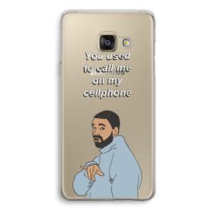 CaseCompany Hotline bling: Samsung Galaxy A3 (2016) Transparant Hoesje