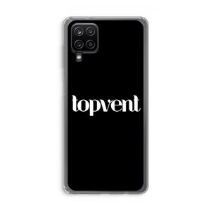 CaseCompany Topvent Zwart: Samsung Galaxy A12 Transparant Hoesje