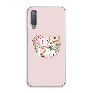 CaseCompany GRL PWR Flower: Samsung Galaxy A7 (2018) Transparant Hoesje