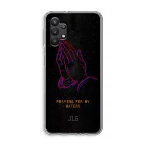 CaseCompany Praying For My Haters: Samsung Galaxy A32 5G Transparant Hoesje