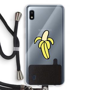 CaseCompany Banana: Samsung Galaxy A10 Transparant Hoesje met koord