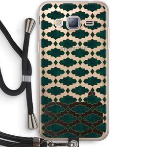 CaseCompany Moroccan tiles: Samsung Galaxy J3 (2016) Transparant Hoesje met koord