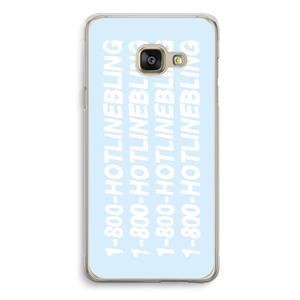 CaseCompany Hotline bling blue: Samsung Galaxy A3 (2016) Transparant Hoesje