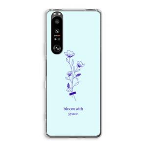 CaseCompany Bloom with grace: Sony Xperia 1 III Transparant Hoesje