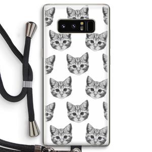 CaseCompany Kitten: Samsung Galaxy Note 8 Transparant Hoesje met koord