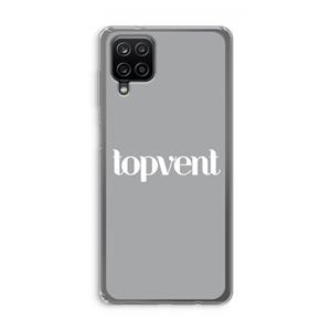 CaseCompany Topvent Grijs Wit: Samsung Galaxy A12 Transparant Hoesje