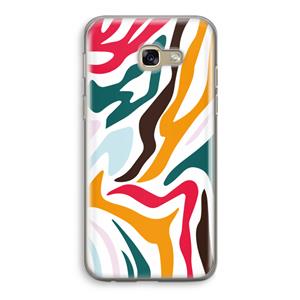CaseCompany Colored Zebra: Samsung Galaxy A5 (2017) Transparant Hoesje