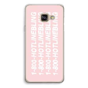 CaseCompany Hotline bling pink: Samsung Galaxy A3 (2016) Transparant Hoesje