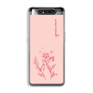 CaseCompany Giving Flowers: Samsung Galaxy A80 Transparant Hoesje