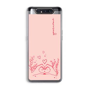 CaseCompany Love is in the air: Samsung Galaxy A80 Transparant Hoesje