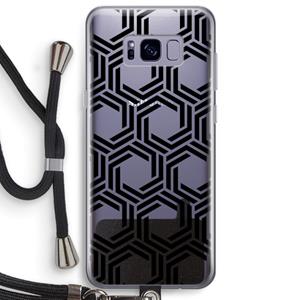 CaseCompany Geometrisch patroon: Samsung Galaxy S8 Plus Transparant Hoesje met koord