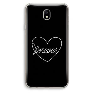 CaseCompany Forever heart black: Samsung Galaxy J7 (2017) Transparant Hoesje