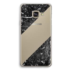 CaseCompany Zwart marmer: Samsung Galaxy A3 (2016) Transparant Hoesje