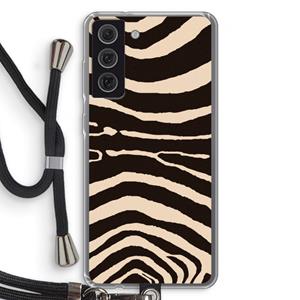 CaseCompany Arizona Zebra: Samsung Galaxy S21 FE Transparant Hoesje met koord